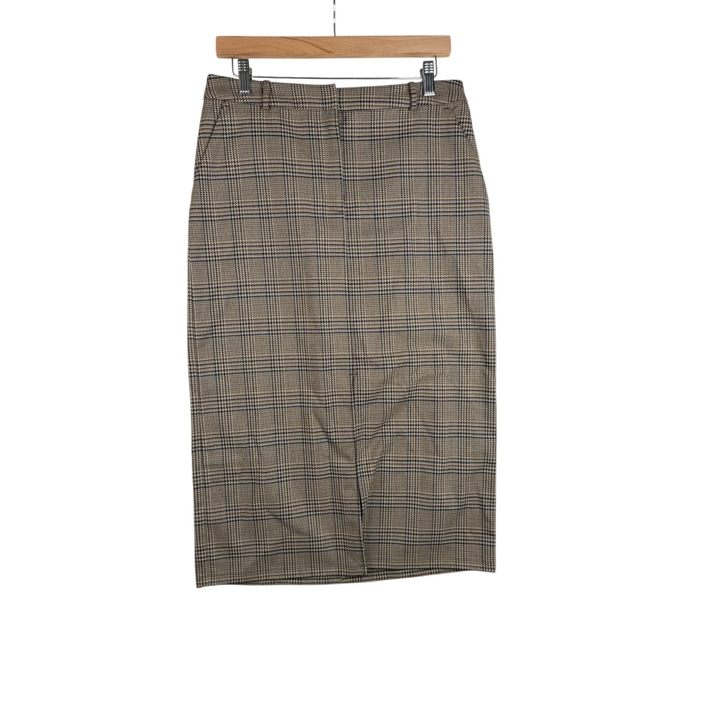 New‎ Worthington Plaid Maxi Skirt size 6 Brown/Black